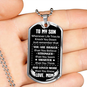 Mom To Son - Loved More Than You Know - Necklace