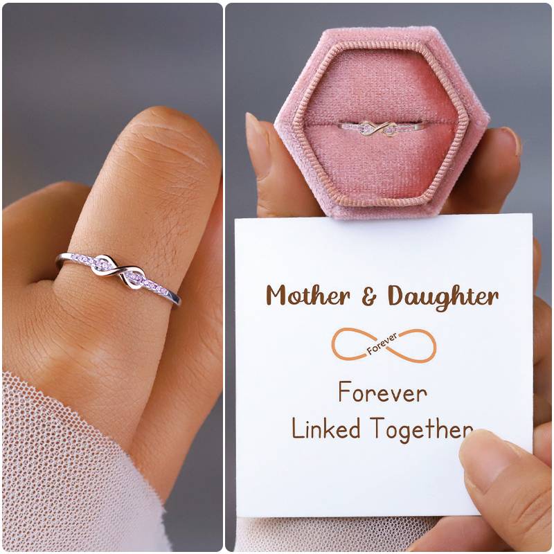 Mother & Daughter - Forever Linked Together Ring