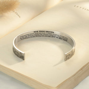 Memorial Gifts - Hug From Heaven Wide Cuff Memorial Bracelet