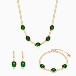 Mom To Daughter, I Am So Proud of You Emerald Jewelry Set
