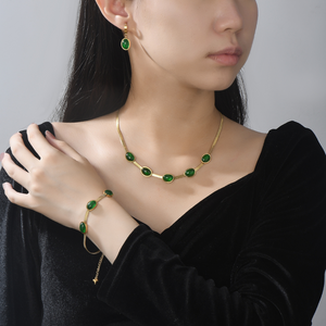 Mom To Daughter, I Am So Proud of You Emerald Jewelry Set