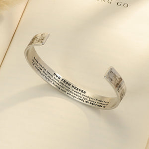 Memorial Gifts - Hug From Heaven Wide Cuff Memorial Bracelet