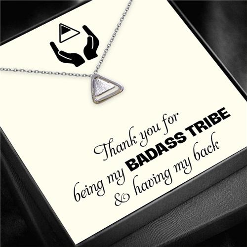 To My Bestie - Thank you for Being my Badass Tribe Necklace