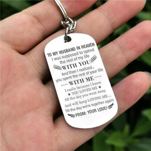 To My Husband In Heaven - Keychain