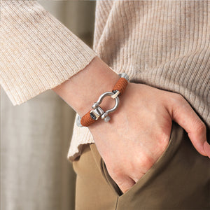 To My Granddaughter, I Will Always Be With You Omega Gray Nautical Bracelet