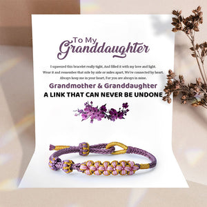 To My Granddaughter - A Link That Can Never Be Undone - Blossom Knot Bracelet