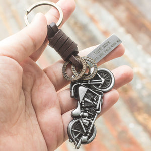 To My Man - Ride Safe, I Need You Here With Me - Motorcycle Keychain