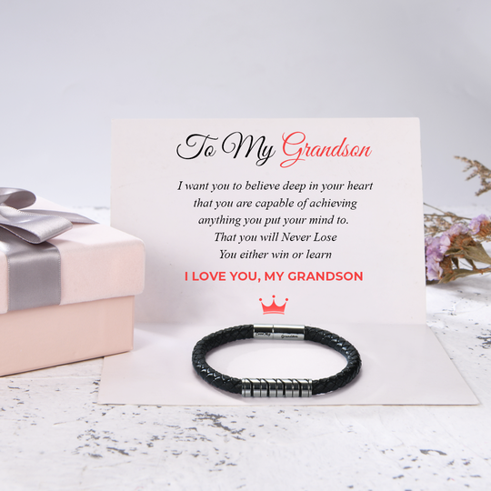To My Grandson - You Will Never Lose - Bracelet