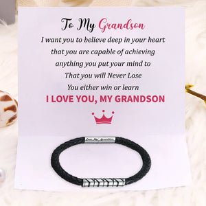 To My Grandson - You Will Never Lose - Bracelet