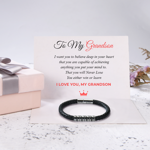 To My Grandson - You Will Never Lose - Bracelet