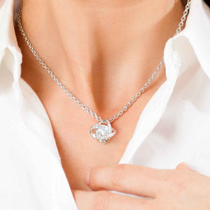 Love Knot Necklace - With Real Rose - To My Love