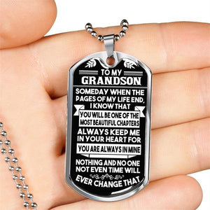 To My Grandson - You Are Always In Mine - Necklace