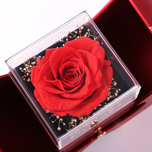 Love Knot Necklace - With Real Rose - To My Love