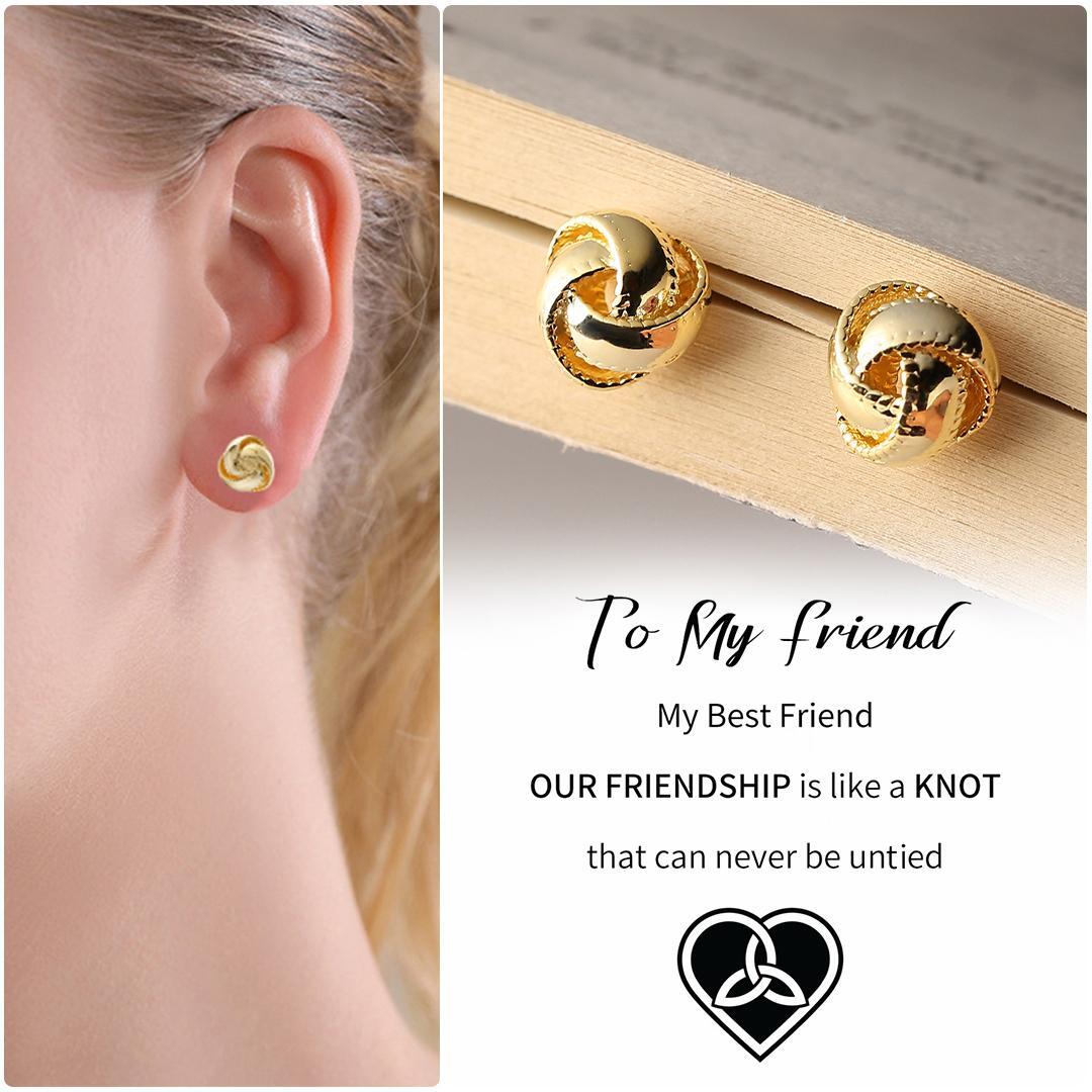 To My Bestie - Eternal Knot Stud Earrings