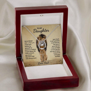 Dad To Daughter - Proud Lion - Love Necklace