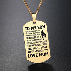 Mom to Son - Premium Stainless Steel Necklaces