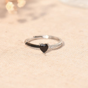 To My Bestie - I'm Choosing My Peace Black Enamel Ring