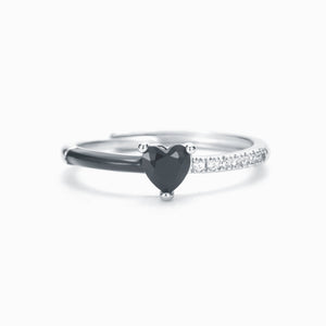 To My Bestie - I'm Choosing My Peace Black Enamel Ring